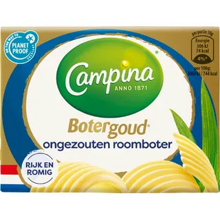 Campina Botergoud ongezouten roomboter