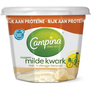 Campina Magere kwark banaan