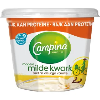 Campina Magere milde kwark met vleugje vanille