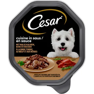 Cesar Cuisine met kalkoen & rund in saus