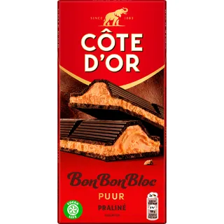 Cote d'Or BonBonBloc chocoladereep praliné puur