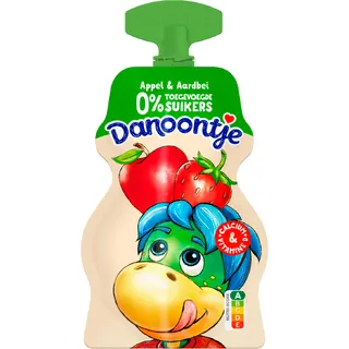 Danoontje Knijpyoghurt appel en aardbei