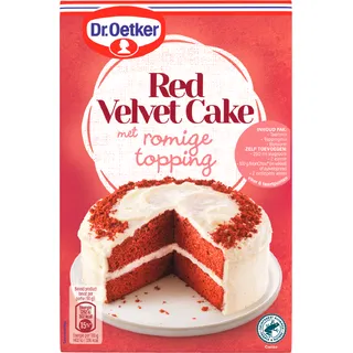 Dr. Oetker Red velvet cake met romige topping