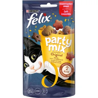 Felix ® Party Mix Original met Kip, Lever & Kalkoensmaak Kattensnacks