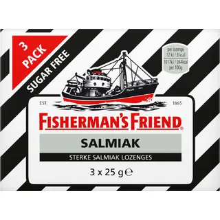 Fisherman's Friends Salmiak suikervrij 3-pack