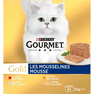 Gourmet Gold mousse tonijn lever kalkoen rund 8-pack