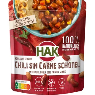 Hak Chili sin carne schotel