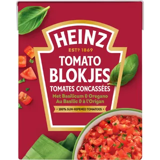 Heinz Tomaten blokjes basilicum & oregano