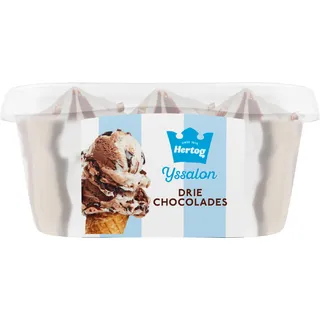 Hertog Ijssalon mini drie chocolades