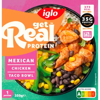 Iglo Get real protein Mexican chicken taco
