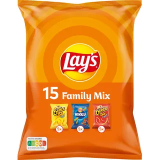 Lays Lay's Family Mix Chips 15 Uitdeelzakjes 3 Smaken
