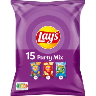 Lay's Party Mix Chips 15 uitdeelzakjes 3 smaken