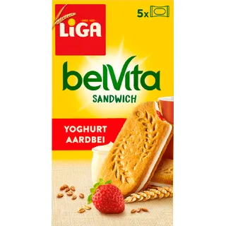 Liga Belvita sandwich yoghurt aardbeiensmaak