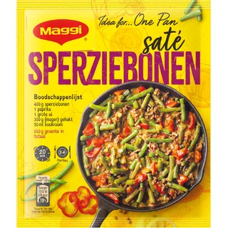 Maggi Dagschotel sperziebonen saté