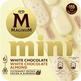 Magnum Mini white chocolate & white almond