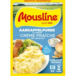 Mousline Aardappelpuree crème fraiche bieslook
