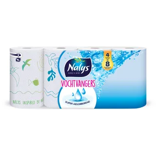 NALYS Vochtvangers keukenpapier 4=8 rol