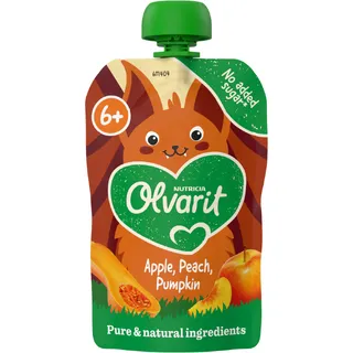 Olvarit Knijpfruit apple, peach, pumpkin