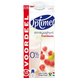 Optimel Drinkyoghurt framboos voordeelpak