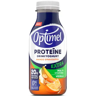 Optimel Proteine Extra Drinkyoghurt Mango Sinaasappel 0% Vet