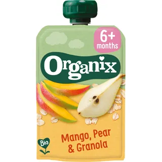 Organix Knijpfruit mango peer granola