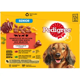 Pedigree Senior maaltijdzakjes in gelei multipack