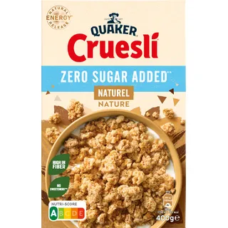 Quaker Cruesli zero sugar added naturel