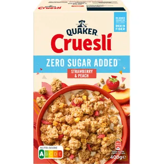 Quaker Zero sugar added strawberry & peach