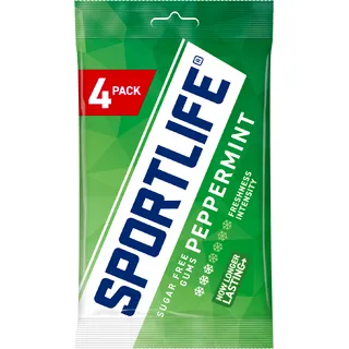 Sportlife Peppermint sugar free gums 4-pack