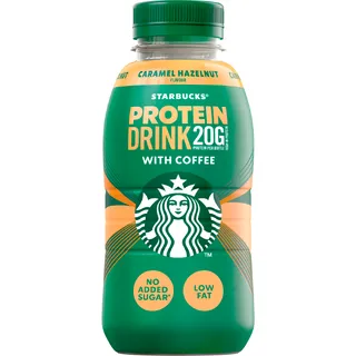 Starbucks Protein drink caramel hazelnut coffee
