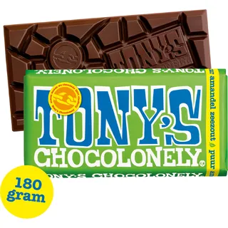 Tony's Chocolonely Reep puur amandel zeezout