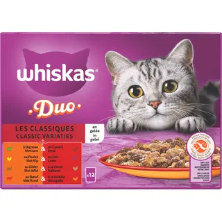 Whiskas Duo classic selectie in gelei 12-pack