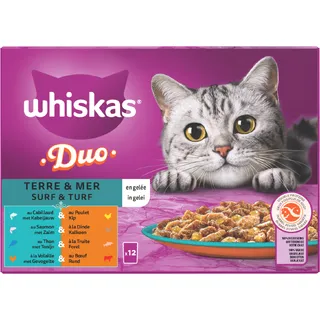 Whiskas Duo surf&turf in gelei 12-pack