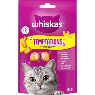 Whiskas Temptations kip & kaas kattensnacks