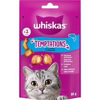 Whiskas Temptations zalm kattensnacks