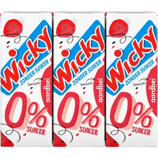 Wicky Aardbei 0% suiker 6-pack