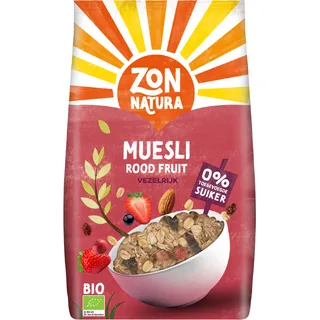 Zonnatura Biologische Muesli Rood Fruit