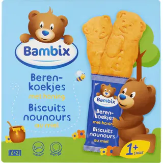 Bambix Berenkoekjes met honing 1 jaar+ bel
