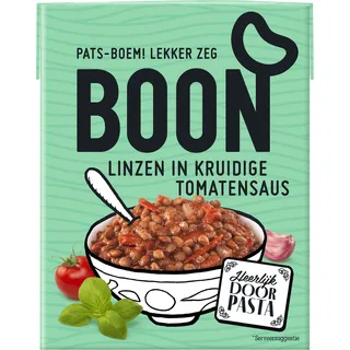 Boon Linzen in kruidige tomatensaus