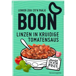 Boon Linzen in kruidige tomatensaus
