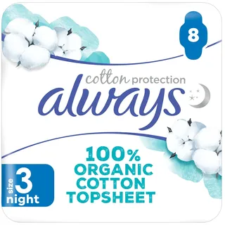 Always Organic cotton night maandverband