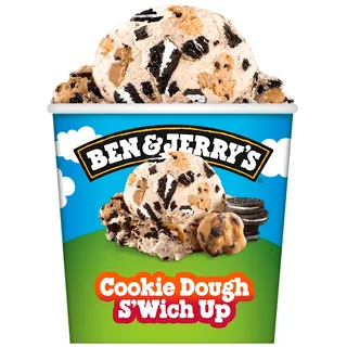 Ben & Jerry's & Jerry's Cookie dough s'wich up