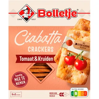 Bolletje Ciabatta crackers tomaat & kruiden