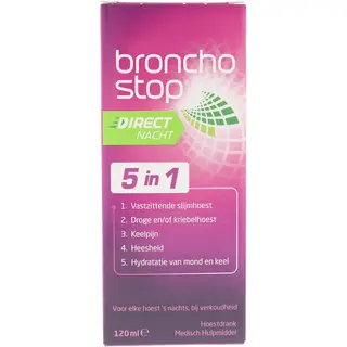 Bronchostop Direct nacht 5 in 1 hoestdrank