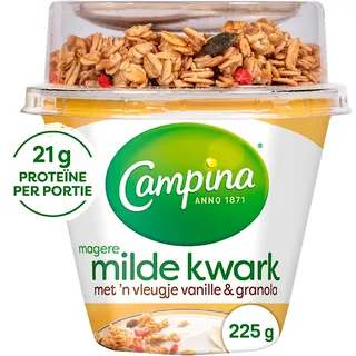 Campina Magere milde kwark vanille & granola