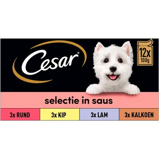 Cesar Maaltijdzakjes in saus hondenvoer 12-pack