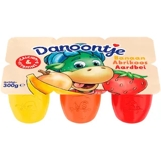 Danoontje Kinder Fruitkwark Toetjes Banaan, Aardbei & Abrikoos