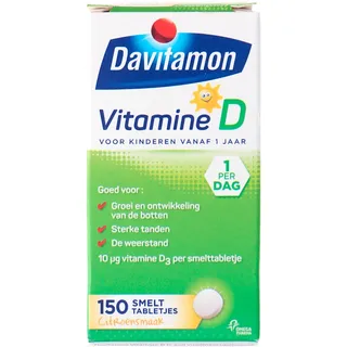 Davitamon Vitamine d citroensmaak smelttabletjes