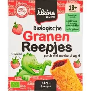 De Kleine Keuken Biologische granenreepjes aardbei