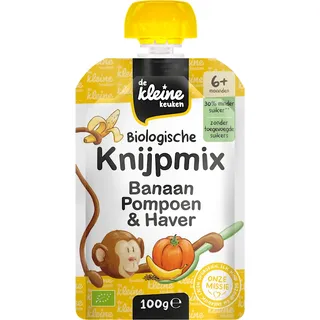 De Kleine Keuken Knijpmix banaan, pompoen & haver